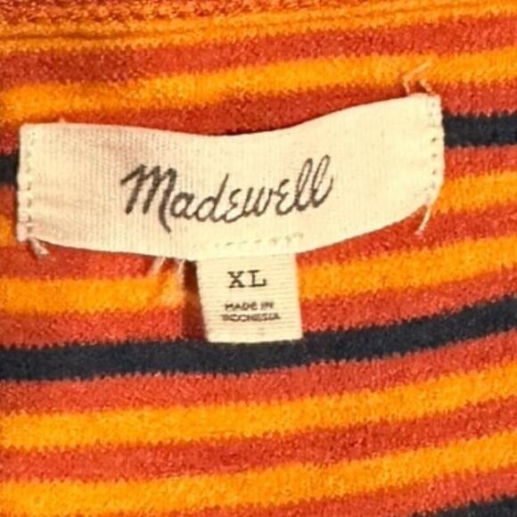 Madewell Orange Striped Tank Top - Picture 4 of 5
